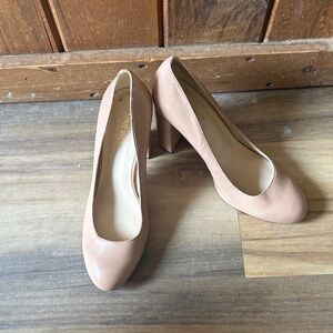 Nine West Women's Nude Block Heels